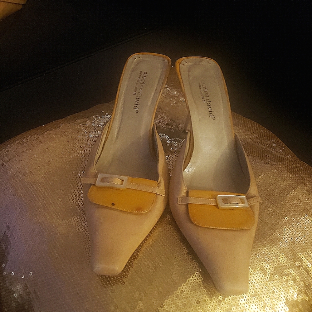 Vintage Designer Charles David Slingbacks size 9.5 used